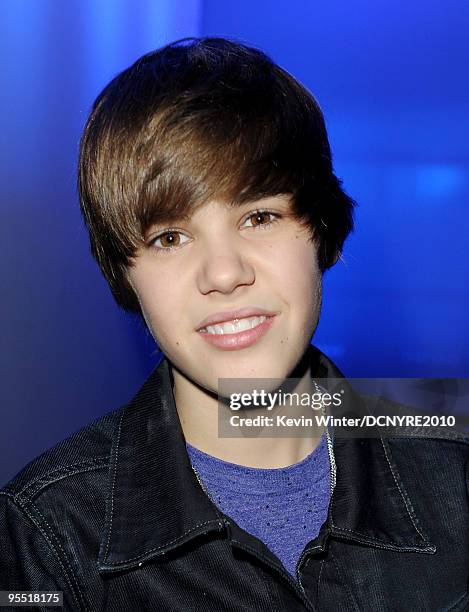 Singer Justin Bieber attends Dick Clark's New Year's Rockin' Eve With Ryan Seacrest 2010 at Aria Resort & Casino at the City Center on December 31,...