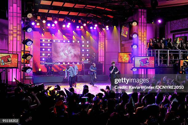 During Dick Clark's New Year's Rockin' Eve With Ryan Seacrest 2010 at Aria Resort & Casino at the City Center on December 31, 2009 in Las Vegas,...