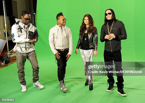 Recording artists will.i.am, apl.de.ap, Fergie and Taboo of the Black Eyed Peas attend Dick Clark's New Year's Rockin' Eve With Ryan Seacrest 2010 at...