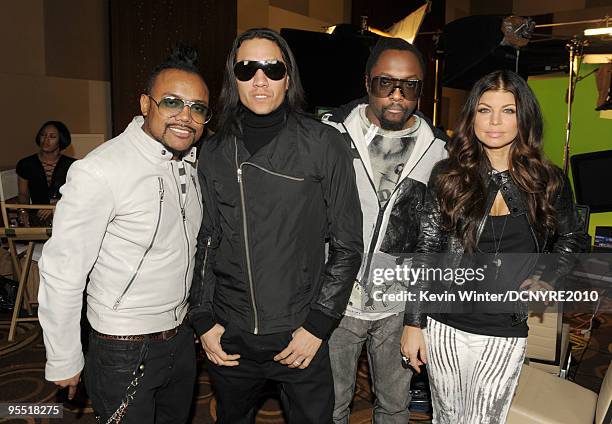 Recording artists apl.de.ap, Taboo, will.i.am and Fergie of the Black Eyed Peas attend Dick Clark's New Year's Rockin' Eve With Ryan Seacrest 2010 at...