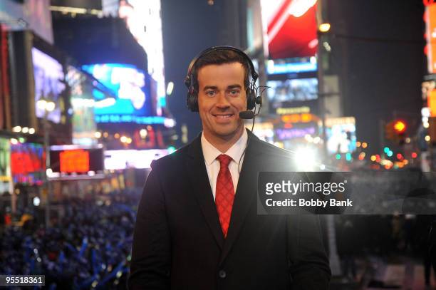 Carson Daly hosts New Year's Eve 2010 With Carson Daly in Times Square on December 31, 2009 in New York City.
