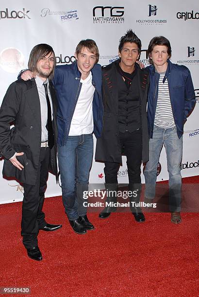 Rock band Moi arrives at the 4th Annual Gridlock New Years Eve party, held on the Paramount Studios lot on December 31, 2009 in Hollywood, California.