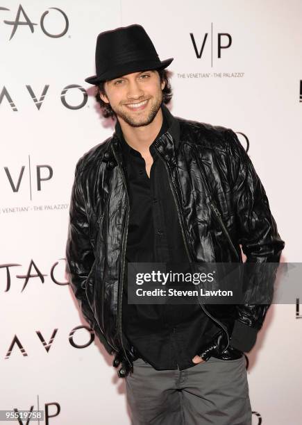 Actor Michael Steger arrives for the Tao/Lavo new year's eve red carpet at The Palazzo on December 31, 2009 in Las Vegas, Nevada.