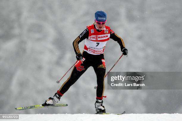 Miriam Goessner of Germany competes during the Women's 2,5km Prologue of the FIS Tour De Ski at the DKB Arena on January 1, 2010 in Oberhof, Germany.