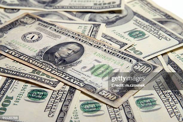 five hundred dollar bill - number 500 stock pictures, royalty-free photos & images