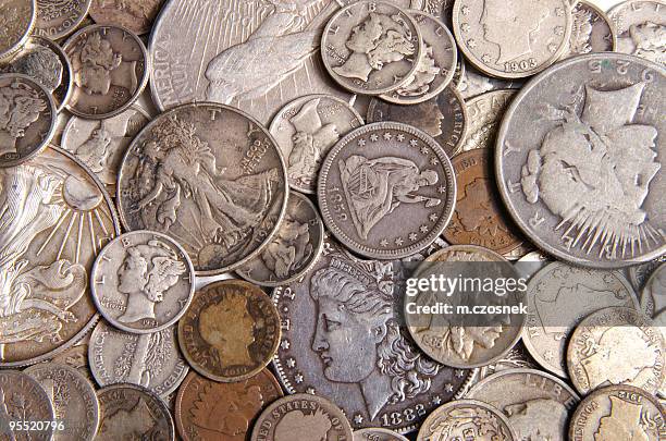 antique change - five cent coin stock pictures, royalty-free photos & images