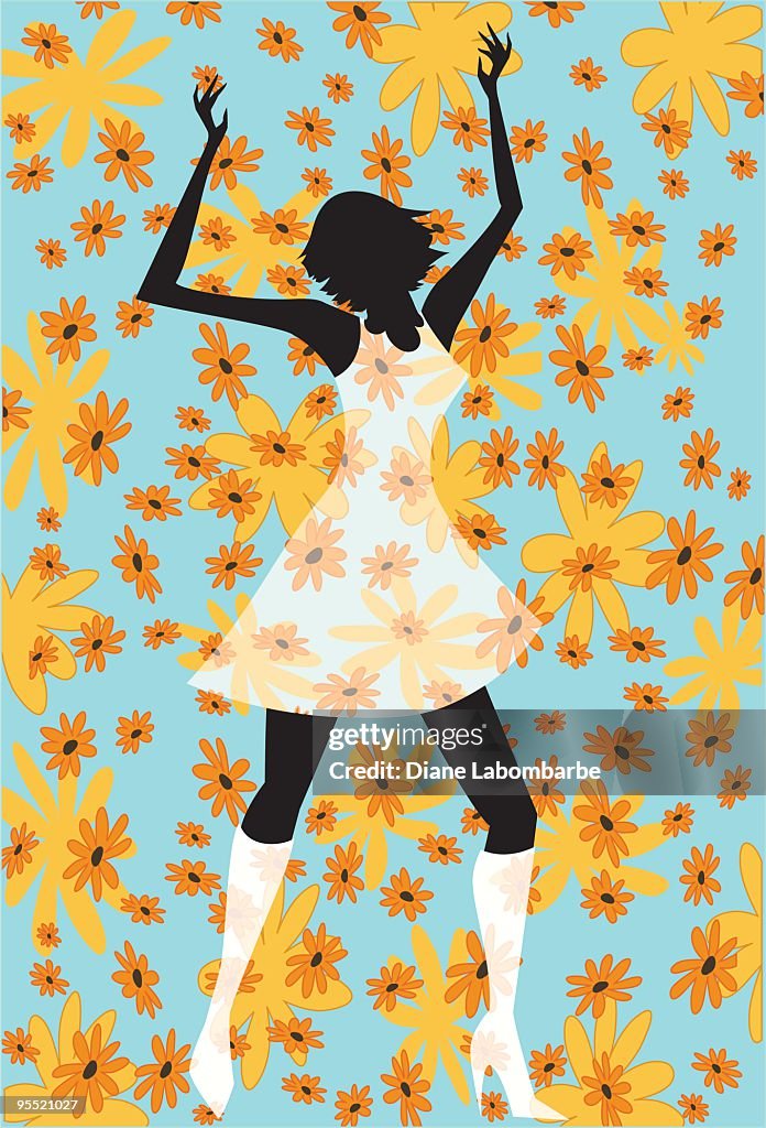 Retro Dancing Girl