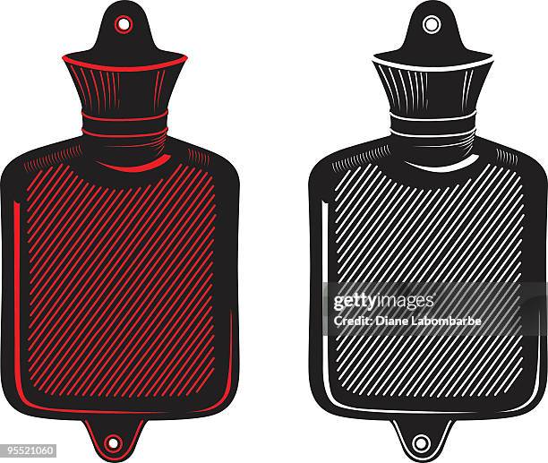 hot water bottle - hot water bottle stock illustrations