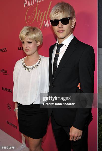 Singer Kelly Osbourne and fiance Luke Worrall arrive at Hollywood Life's 6th Annual Hollywood Style Awards held at the Armand Hammer Museum on...