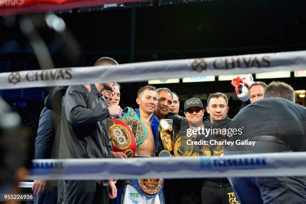 Chivas Fight Club celebrates Gennady 'GGG' Golovkin's win against Vanes Martirosyan on May 5, 2018 at the StubHub Center in Carson, CA. GGG teamed up...