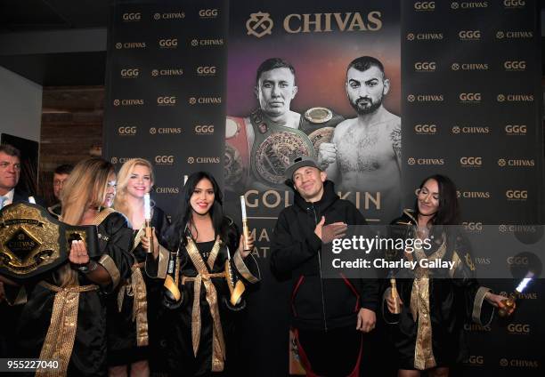 Chivas Fight Club celebrates Gennady 'GGG' Golovkin's win against Vanes Martirosyan on May 5, 2018 at the StubHub Center in Carson, CA. GGG teamed up...