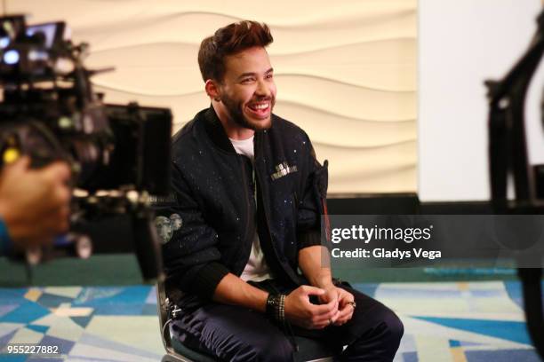 Prince Royce is interviewed prior to his performance in Bad Bunny Concert at San Juan Convention Center on May 5, 2018 in San Juan, Puerto Rico.