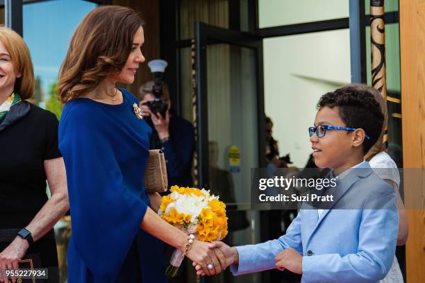 Her Royal Highness, the Crown Princess Mary of Denmark at the Nordic Museum May 5, 2018 in Seattle, Washington.