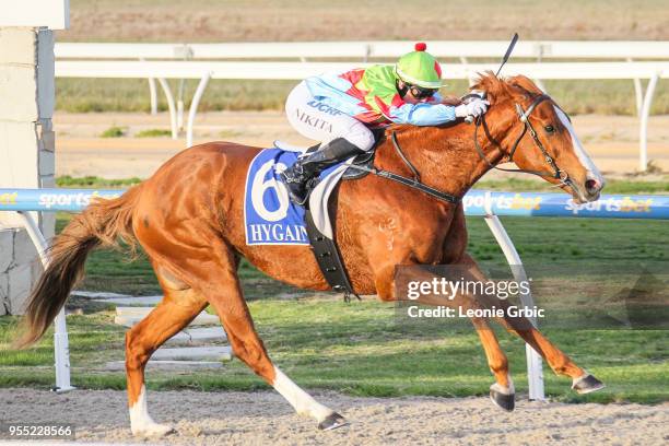 Jesta Dreama ridden by Nikita Beriman wins the Dandenong Valley Car Club BM70 Handicap at Racing.com Park Synthetic Racecourse on May 06, 2018 in...