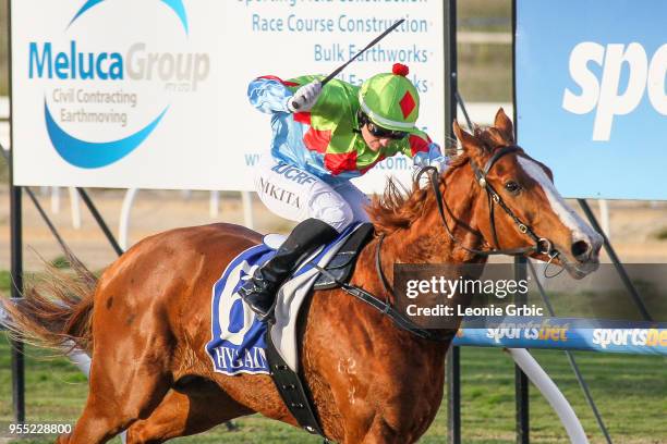 Jesta Dreama ridden by Nikita Beriman wins the Dandenong Valley Car Club BM70 Handicap at Racing.com Park Synthetic Racecourse on May 06, 2018 in...