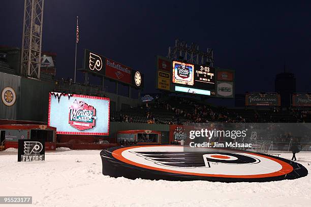 General view of the field is seen after the game between the Philadelphia Flyers and the Boston Bruins during the 2010 Bridgestone Winter Classic at...