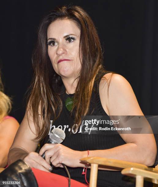 Jen Welter speaks onstage at The United State of Women Summit 2018 - Day 1 on May 5, 2018 in Los Angeles, California.