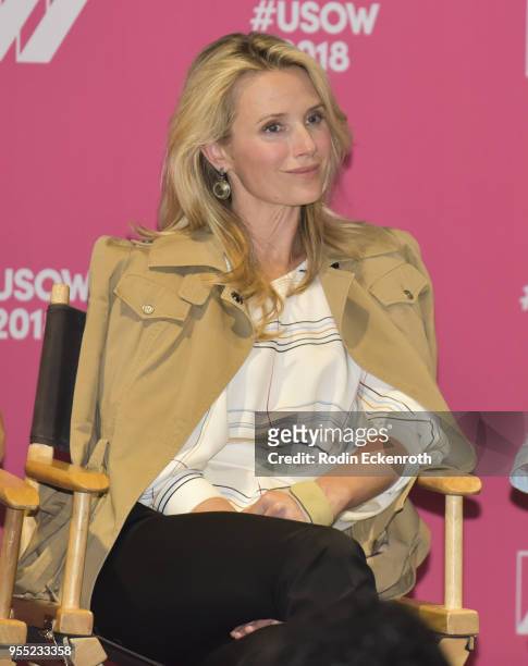 Jennifer Siebel Newsom speaks onstage at The United State of Women Summit 2018 - Day 1 on May 5, 2018 in Los Angeles, California.