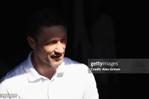 Head coach Niko Kovac of Frankfurt walks out of the tunnel prior to the Bundesliga match between Eintracht Frankfurt and Hamburger SV at...