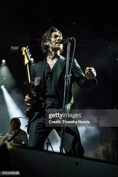 Alex Turner of Arctic Monkeys performs at Hollywood Forever on May 5, 2018 in Hollywood, California.