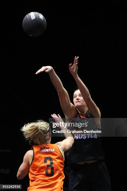 Alice Kunek of Spectres iAthletic shoots during the NBL 3x3 Pro Hustle 2 event held at Docklands Studios on May 6, 2018 in Melbourne, Australia.