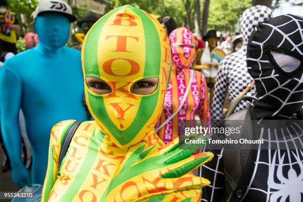 Cosplayer poses for a photograph during the Tokyo Rainbow Pride Parade on May 6, 2018 in Tokyo, Japan. The LGBT community and supporters marched down...
