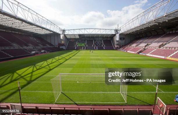 General view of the stadium before the Ladbrokes Scottish Premiership match at Tynecastle Stadium, Edinburgh.