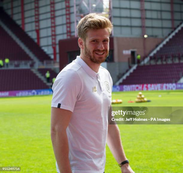 Celticâs Stuart Armstrong during the Ladbrokes Scottish Premiership match at Tynecastle Stadium, Edinburgh.