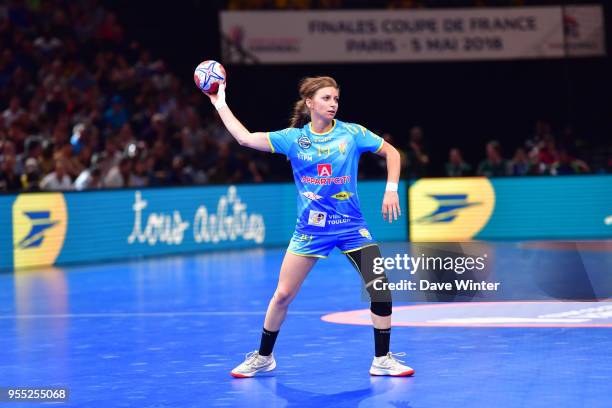 Laurene Catani of Toulon Saint Cyr during the Women's Handball French Cup Final match between Toulon Saint Cyr and Brest at AccorHotels Arena on May...