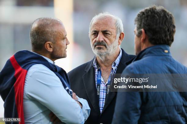 President Alain Tingaud of Agen during the French Top 14 match between Racing 92 and SU Agen on May 5, 2018 in Vannes, France.