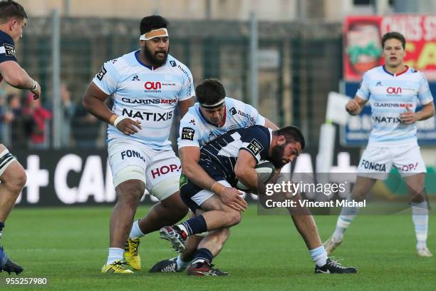 Marc Barthomeuf of Agen during the French Top 14 match between Racing 92 and SU Agen on May 5, 2018 in Vannes, France.