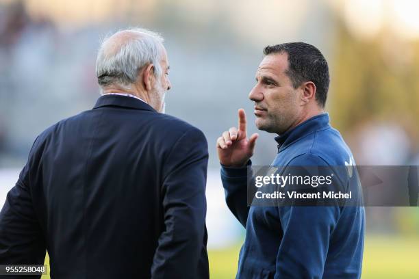 Laurent Labit, head coach of Racing 92 during the French Top 14 match between Racing 92 and SU Agen on May 5, 2018 in Vannes, France.