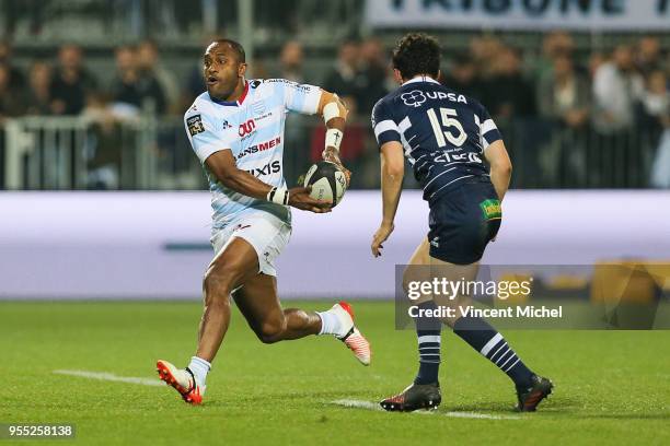 Josevata Taliga Rokocoko of Racing 92 during the French Top 14 match between Racing 92 and SU Agen on May 5, 2018 in Vannes, France.