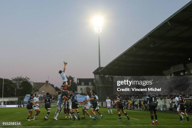 General view of Vannes' Stadium during the French Top 14 match between Racing 92 and SU Agen on May 5, 2018 in Vannes, France.