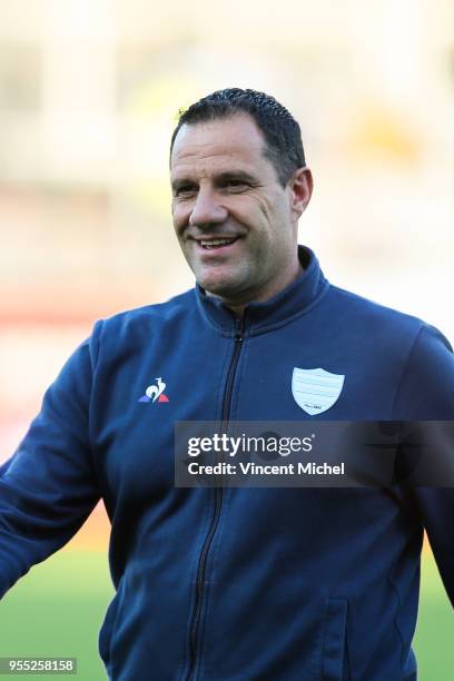 Laurent Labit, head coach of Racing 92 during the French Top 14 match between Racing 92 and SU Agen on May 5, 2018 in Vannes, France.