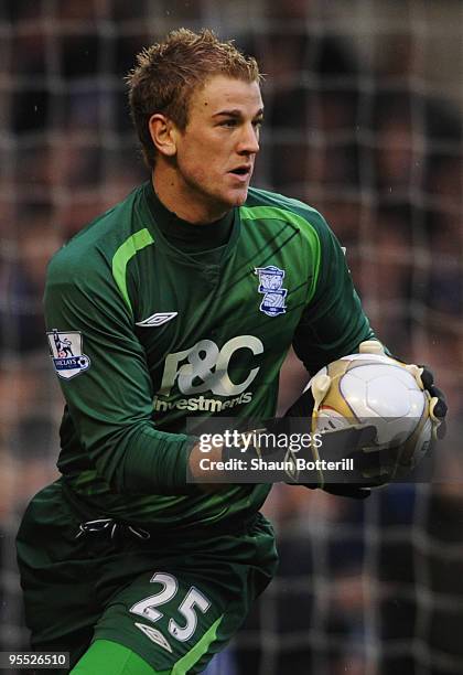 Joe Hart of Birmingham City looks on during the FA Cup sponsored by E.ON Final 3rd round match between Nottingham Forest and Birmingham City at the...