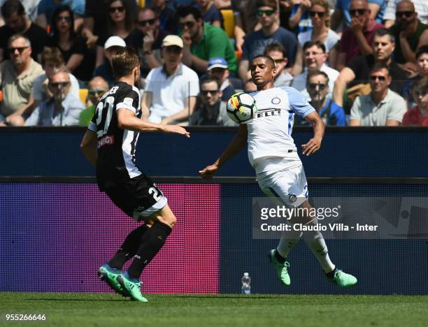 Dalbert Henrique Chagas Estevão of FC Internazionale in action during the serie A match between Udinese Calcio and FC Internazionale at Stadio Friuli...
