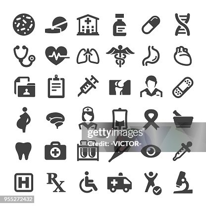 Medicina y salud iconos - grandes Series Medicina y salud iconos - grandes Series