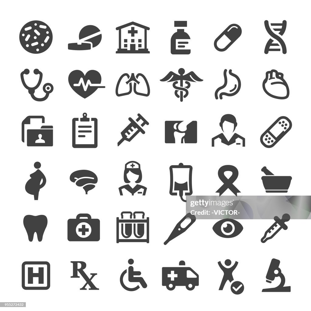 Geneeskunde en gezondheidszorg Icons - grote reeksen