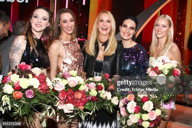 Girlsgroup Lichtblick during the tv show 'Willkommen bei Carmen Nebel' at Sachsen-Arena on May 5, 2018 in Riesa, Germany.