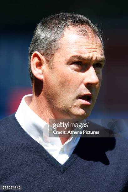 Reading manager Paul Clement prior to kick off of the Sky Bet Championship match between Cardiff City and Reading at The Cardiff City Stadium on May...