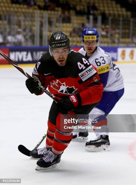 Jean Gabriel Pageau of Canada skates against Korea during the 2018 IIHF Ice Hockey World Championship group stage game between Korea and Canada at...