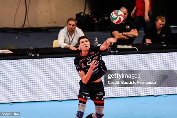 Michael Saeta of Chaumont during the Final Ligue A match between Tours and Chaumont at Salle Pierre Coubertin on May 5, 2018 in Paris, France.