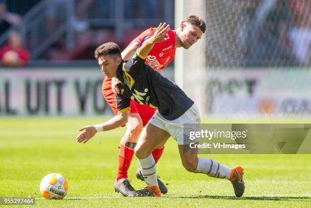 Manu Garcia of NAC Breda , Danny Holla of FC Twente during the Dutch Eredivisie match between FC Twente Enschede and NAC Breda at the Grolsch Veste...