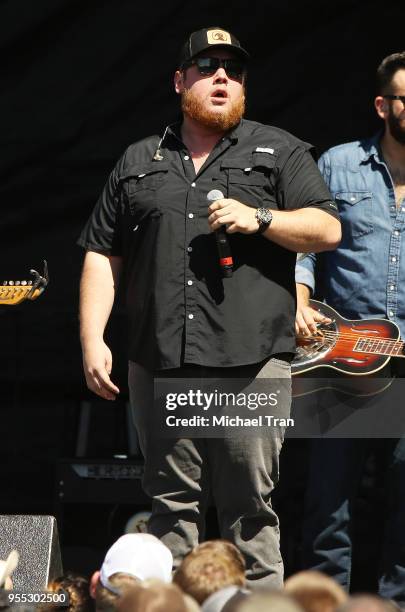 Luke Combs performs onstage during the 2018 iHeartCountry Festival Daytime Village held at The Frank Erwin Center on May 5, 2018 in Austin, Texas.