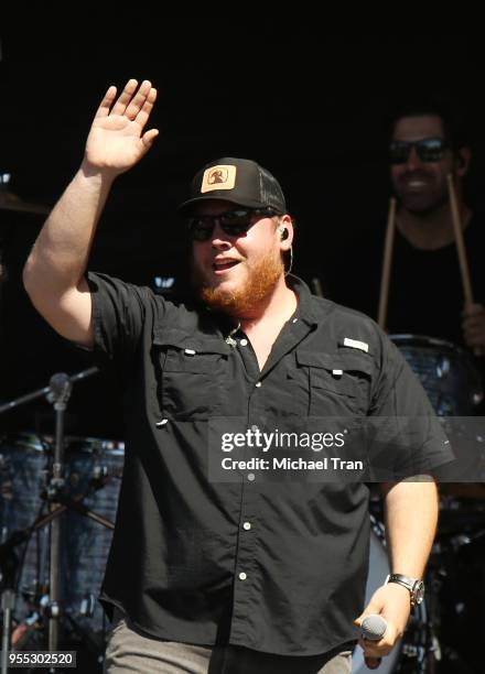Luke Combs performs onstage during the 2018 iHeartCountry Festival Daytime Village held at The Frank Erwin Center on May 5, 2018 in Austin, Texas.