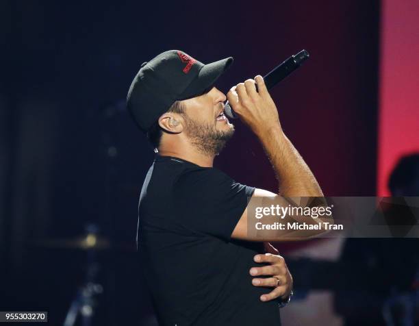 Luke Bryan performs onstage during the 2018 iHeartCountry Festival by AT&T held at The Frank Erwin Center on May 5, 2018 in Austin, Texas.