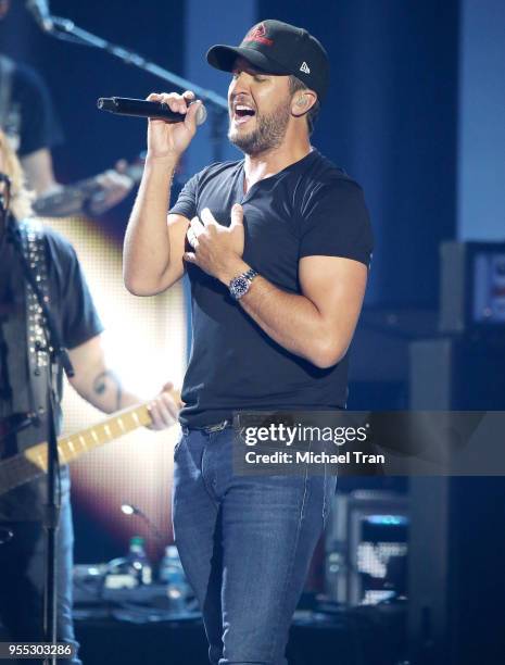 Luke Bryan performs onstage during the 2018 iHeartCountry Festival by AT&T held at The Frank Erwin Center on May 5, 2018 in Austin, Texas.