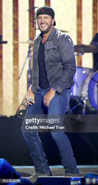 Luke Bryan performs onstage during the 2018 iHeartCountry Festival by AT&T held at The Frank Erwin Center on May 5, 2018 in Austin, Texas.