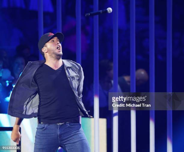 Luke Bryan performs onstage during the 2018 iHeartCountry Festival by AT&T held at The Frank Erwin Center on May 5, 2018 in Austin, Texas.